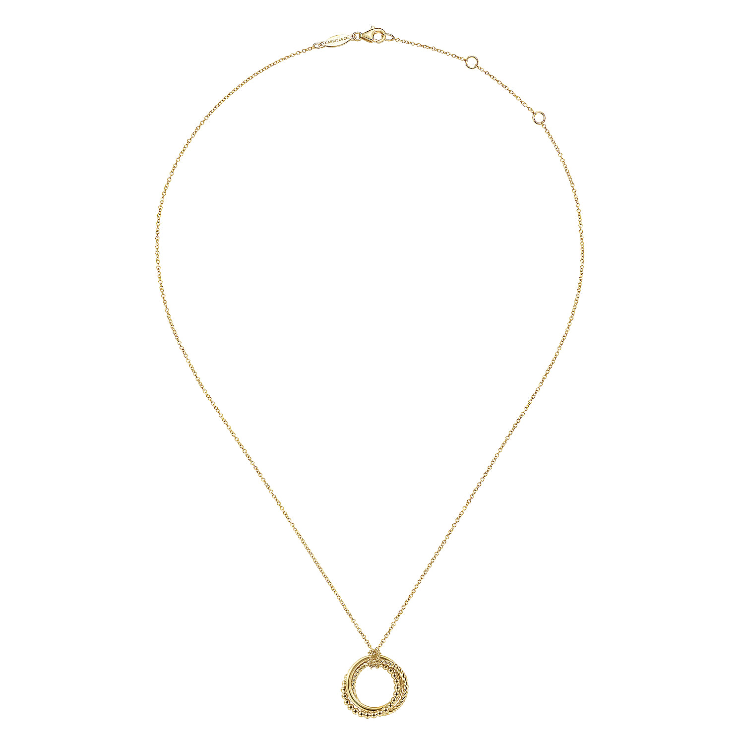 Gabriel  Co Pendant Necklace 14K Yellow Gold Rope Bujukan