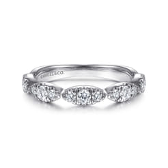 Gabriel  Co Stackable Ring 14K White Gold Diamond 0.4ct