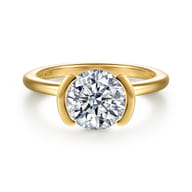 Gavin - 14K Yellow Gold Round Solitaire Diamond Engagement Ring
