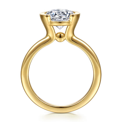 Gavin - 14K Yellow Gold Round Solitaire Diamond Engagement Ring