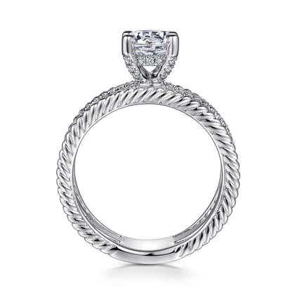 Gene - 14K White Gold Round Diamond Engagement Ring