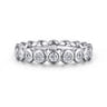 Eternity Band Wedding Ring in 14k White Gold with Round Natural Diamond at Gabriel & Co.