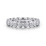 Eternity Band Wedding Ring in 14k White Gold with Round Natural Diamond at Gabriel & Co.