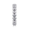 Eternity Band Wedding Ring in 14k White Gold with Round Natural Diamond at Gabriel & Co.