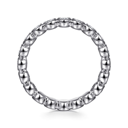 Genevi - 14K White Gold Bezel Diamond Eternity Band