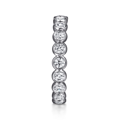 Genevi - 14K White Gold Bezel Diamond Eternity Band