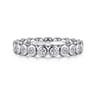 Eternity Band Wedding Ring in 14k White Gold with Round Natural Diamond at Gabriel & Co.