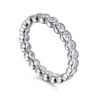 Eternity Band Wedding Ring in 14k White Gold with Round Natural Diamond at Gabriel & Co.