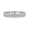 Eternity Band Wedding Ring in 14k White Gold with Round Natural Diamond at Gabriel & Co.