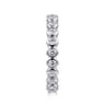 Eternity Band Wedding Ring in 14k White Gold with Round Natural Diamond at Gabriel & Co.