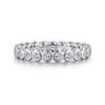 Eternity Band Wedding Ring in 14k White Gold with Round Natural Diamond at Gabriel & Co.