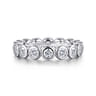 Eternity Band Wedding Ring in 14k White Gold with Round Natural Diamond at Gabriel & Co.
