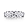 Eternity Band Wedding Ring in 14k White Gold with Round Natural Diamond at Gabriel & Co.