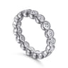 Eternity Band Wedding Ring in 14k White Gold with Round Natural Diamond at Gabriel & Co.