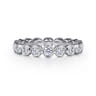 Eternity Band Wedding Ring in 14k White Gold with Round Natural Diamond at Gabriel & Co.