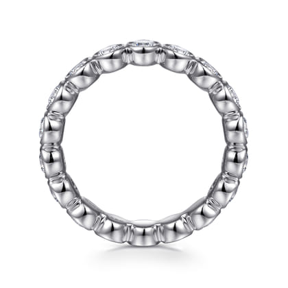 Genevi - 14K White Gold Bezel Diamond Eternity Band