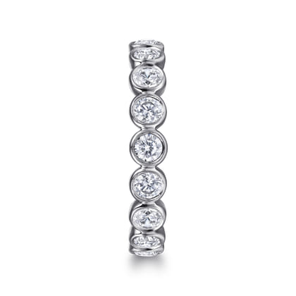 Genevi - 14K White Gold Bezel Diamond Eternity Band