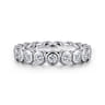 Eternity Band Wedding Ring in 14k White Gold with Round Natural Diamond at Gabriel & Co.