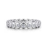 Eternity Band Wedding Ring in 14k White Gold with Round Natural Diamond at Gabriel & Co.