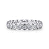 Eternity Band Wedding Ring in 14k White Gold with Round Natural Diamond at Gabriel & Co.