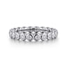 Eternity Band Wedding Ring in 14k White Gold with Round Natural Diamond at Gabriel & Co.