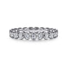 Eternity Band Wedding Ring in 14k White Gold with Round Natural Diamond at Gabriel & Co.