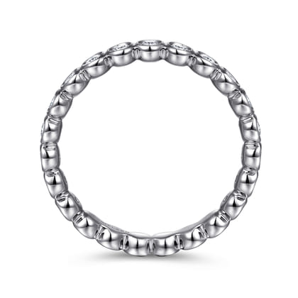Genevi - 14K White Gold Bezel Diamond Eternity Band