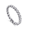 Eternity Band Wedding Ring in 14k White Gold with Round Natural Diamond at Gabriel & Co.