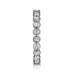 Genevi - 14K White Gold Bezel Diamond Eternity Band