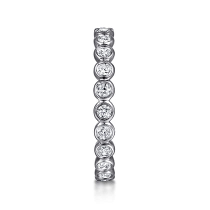Genevi - 14K White Gold Bezel Diamond Eternity Band