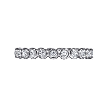 Genevi - 14K White Gold Bezel Diamond Eternity Band