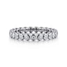 Eternity Band Wedding Ring in 14k White Gold with Round Natural Diamond at Gabriel & Co.