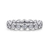Eternity Band Wedding Ring in 14k White Gold with Round Natural Diamond at Gabriel & Co.