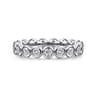 Eternity Band Wedding Ring in 14k White Gold with Round Natural Diamond at Gabriel & Co.