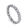 Eternity Band Wedding Ring in 14k White Gold with Round Natural Diamond at Gabriel & Co.