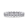 Eternity Band Wedding Ring in 14k White Gold with Round Natural Diamond at Gabriel & Co.