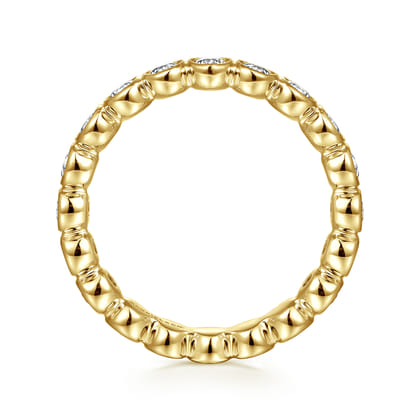 Genevi - 14K Yellow Gold Bezel Diamond Eternity Band