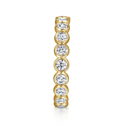 Genevi - 14K Yellow Gold Bezel Diamond Eternity Band