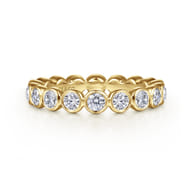 Genevi - 14K Yellow Gold Bezel Diamond Eternity Band