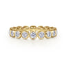 Eternity Band Wedding Ring in 14k Yellow Gold with Round Natural Diamond at Gabriel & Co.