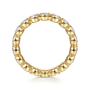 Genevi - 14K Yellow Gold Bezel Diamond Eternity Band