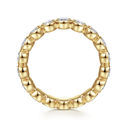 Genevi - 14K Yellow Gold Bezel Diamond Eternity Band