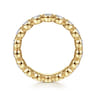 Eternity Band Wedding Ring in 14k Yellow Gold with Round Natural Diamond at Gabriel & Co.