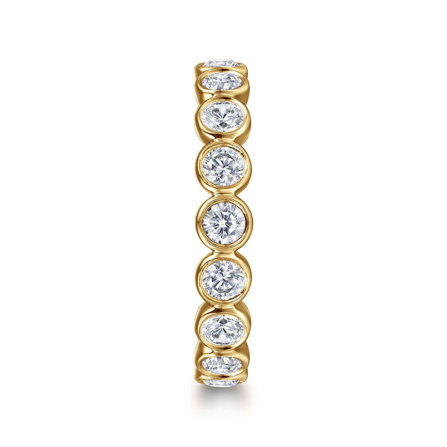 Genevi - 14K Yellow Gold Bezel Diamond Eternity Band