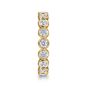 Genevi - 14K Yellow Gold Bezel Diamond Eternity Band