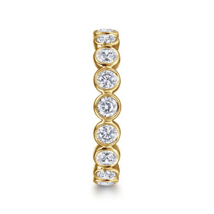 Genevi - 14K Yellow Gold Bezel Diamond Eternity Band