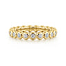Eternity Band Wedding Ring in 14k Yellow Gold with Round Natural Diamond at Gabriel & Co.