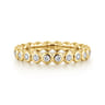 Eternity Band Wedding Ring in 14k Yellow Gold with Round Natural Diamond at Gabriel & Co.