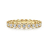 Eternity Band Wedding Ring in 14k Yellow Gold with Round Natural Diamond at Gabriel & Co.