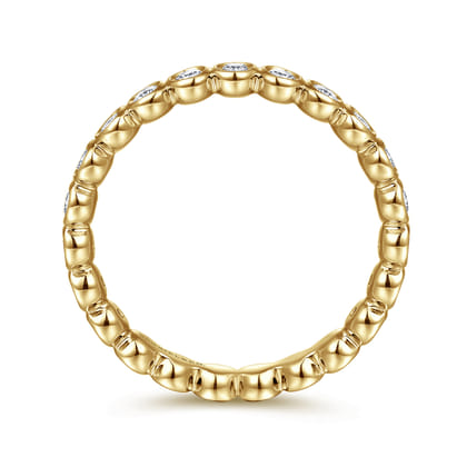 Genevi - 14K Yellow Gold Bezel Diamond Eternity Band